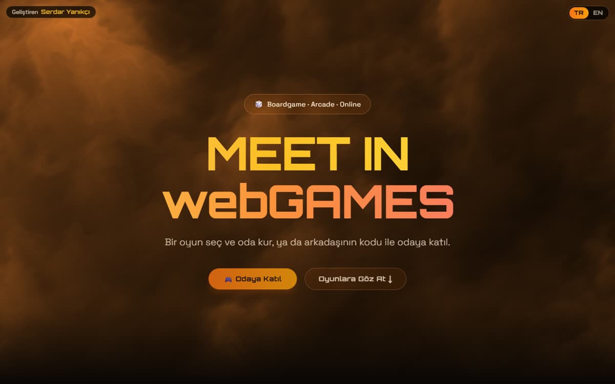 Meet In Games home screen